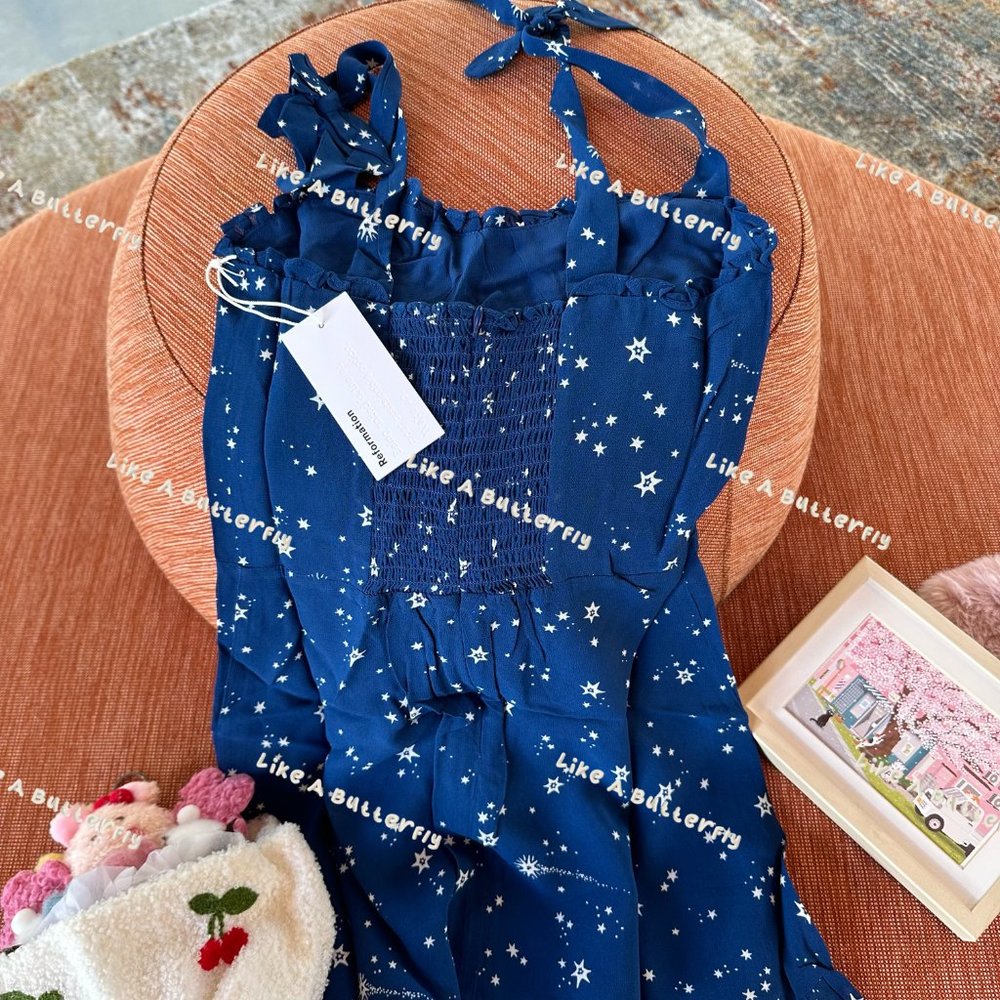 SALE🦋Reformation Christine Dress - Starry Night - Picture 9 of 10